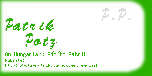 patrik potz business card